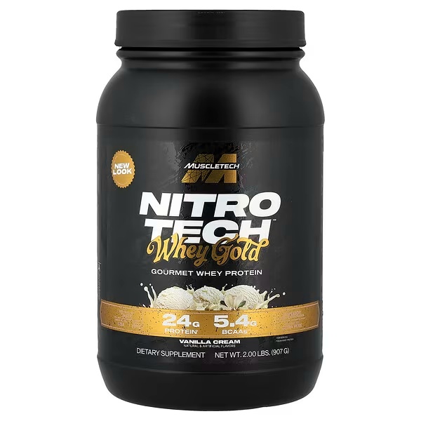 Nitro Tech 100% Whey Gold MuscleTech Vanilla Cream — Tu Punto Fitness Valencia, Venezuela