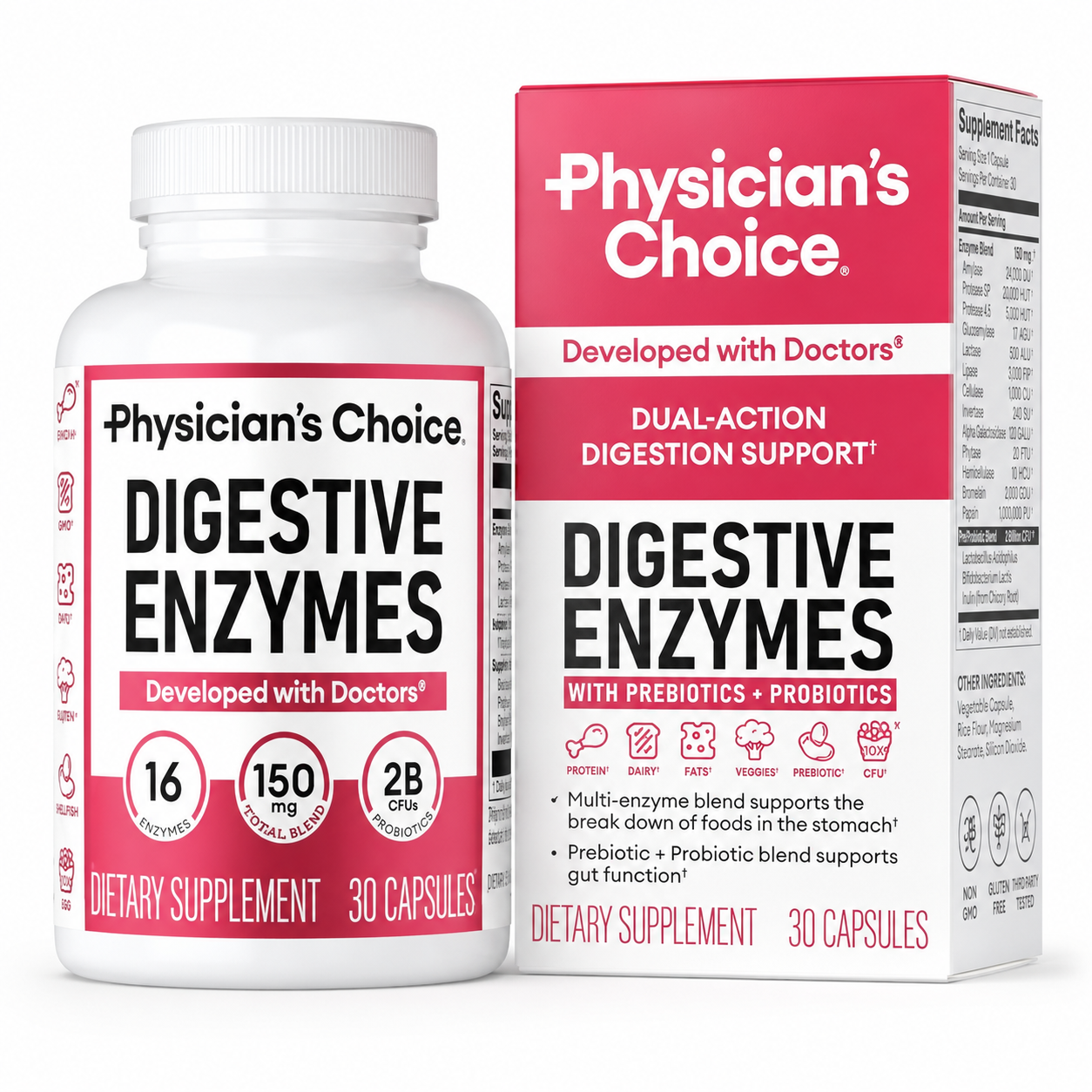 Digestive Enzymes with Prebiotics + Probiotics