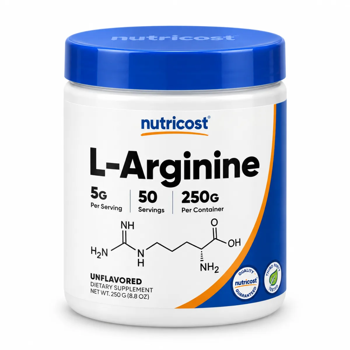 L-Arginine Powder Nutricost Sin sabor — Tu Punto Fitness Valencia, Venezuela
