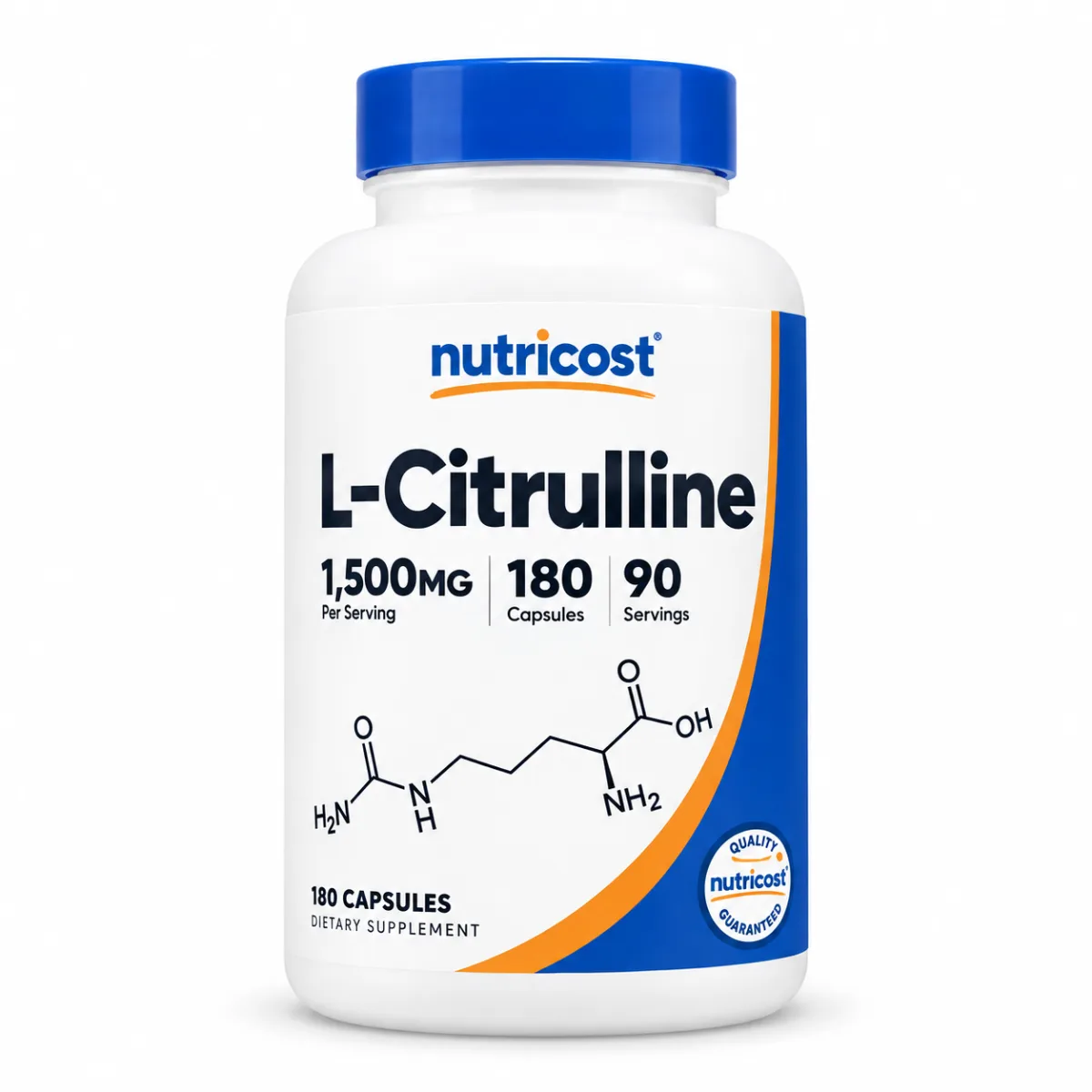 L-Citrulline 1500mg Nutricost Sin sabor — Tu Punto Fitness Valencia, Venezuela