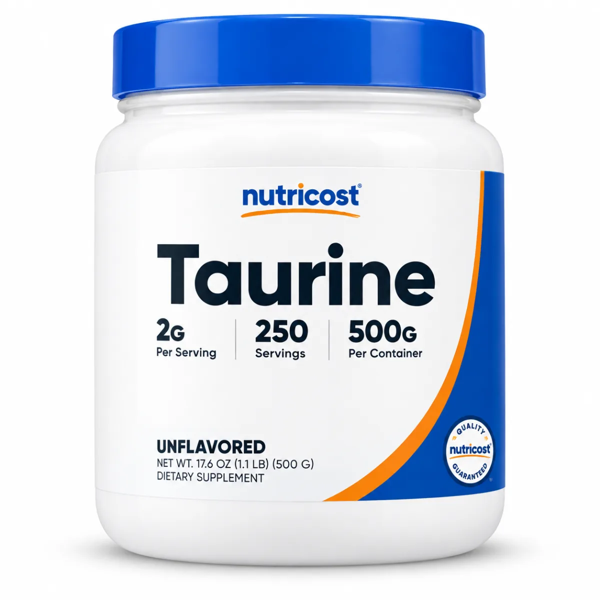 Nutricost Taurine Powder Nutricost Sin sabor — Tu Punto Fitness Valencia, Venezuela