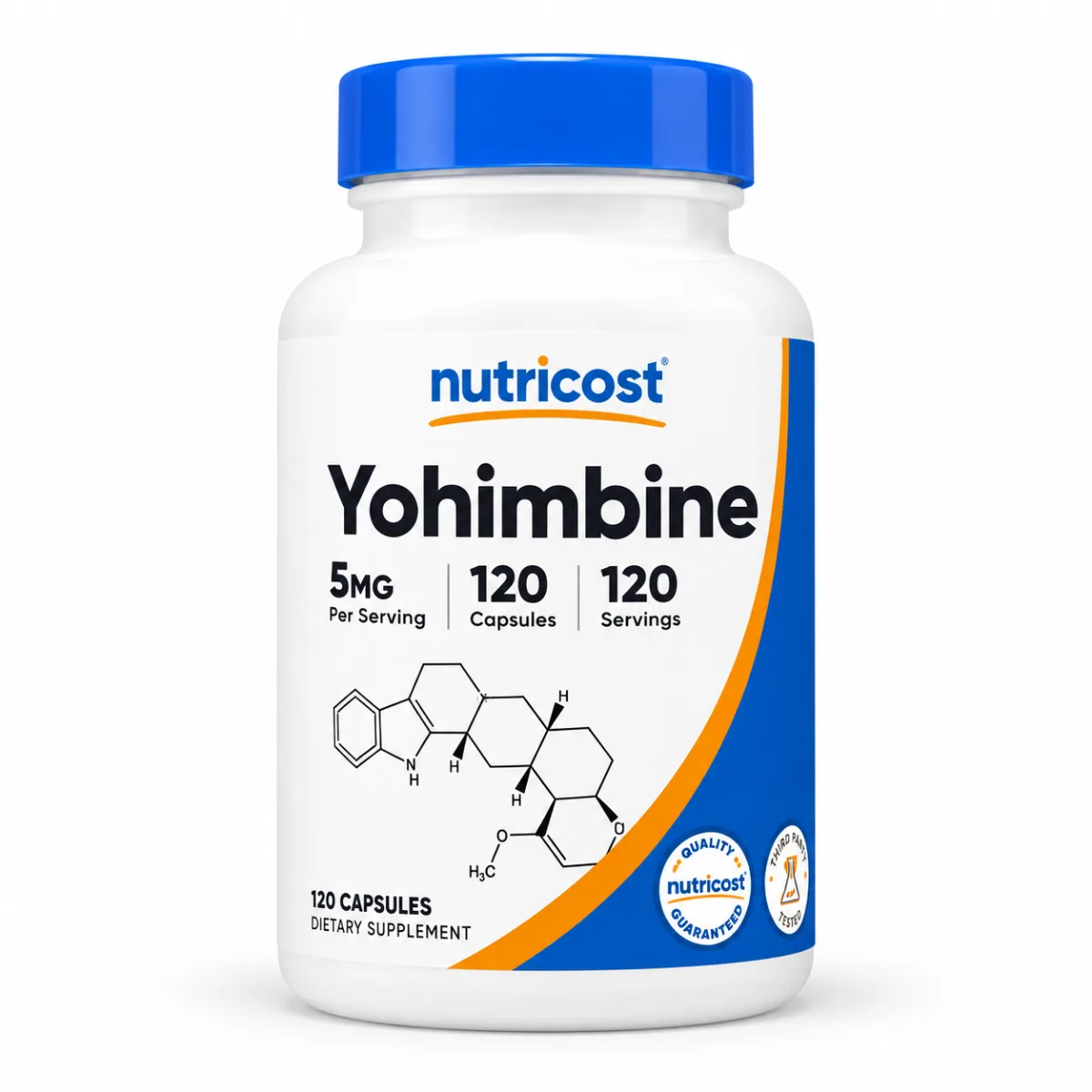 Yohimbine HCl 5mg Nutricost Sin sabor — Tu Punto Fitness Valencia, Venezuela