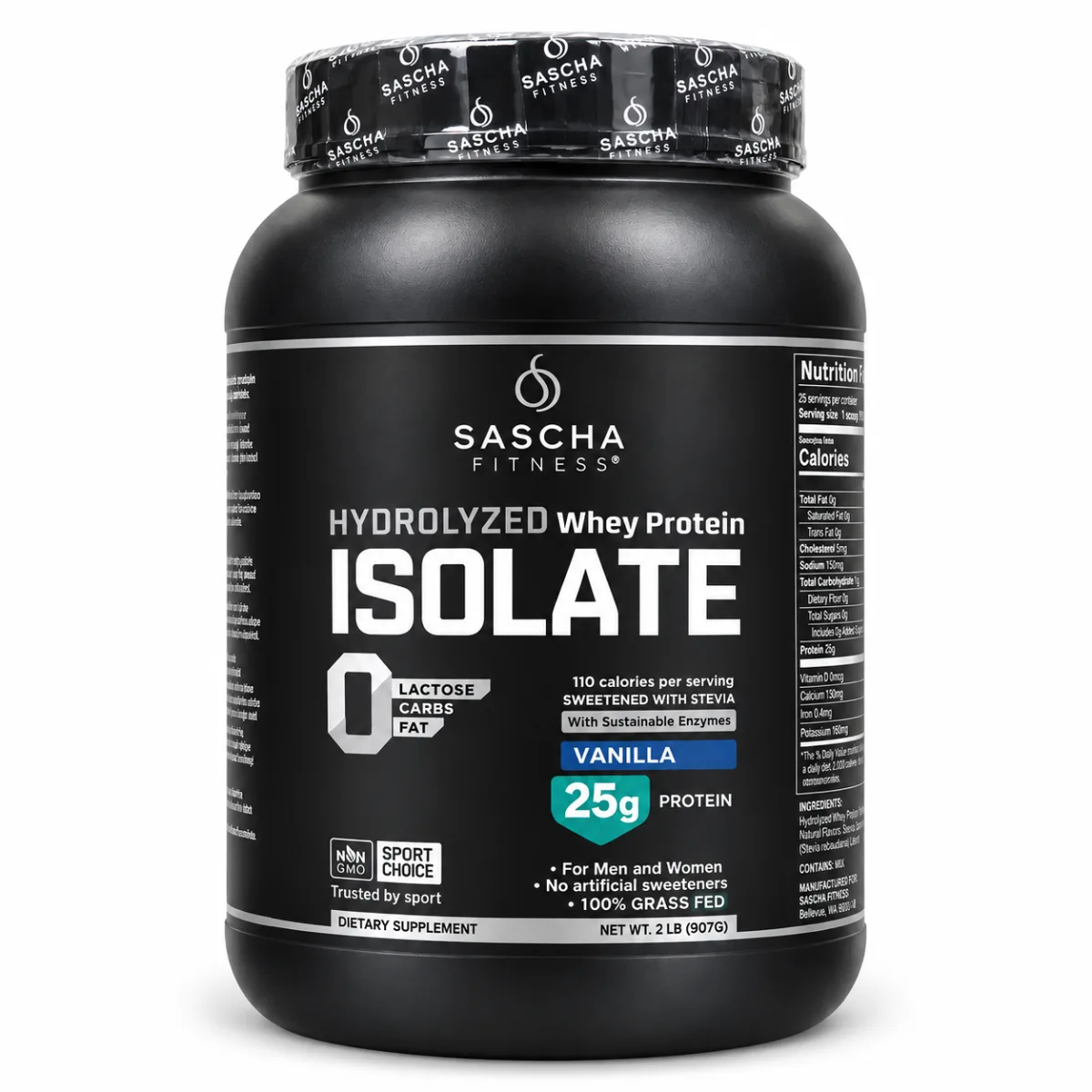 Hydrolyzed Whey Protein Isolate Sascha Fitness — Tu Punto Fitness Valencia, Venezuela