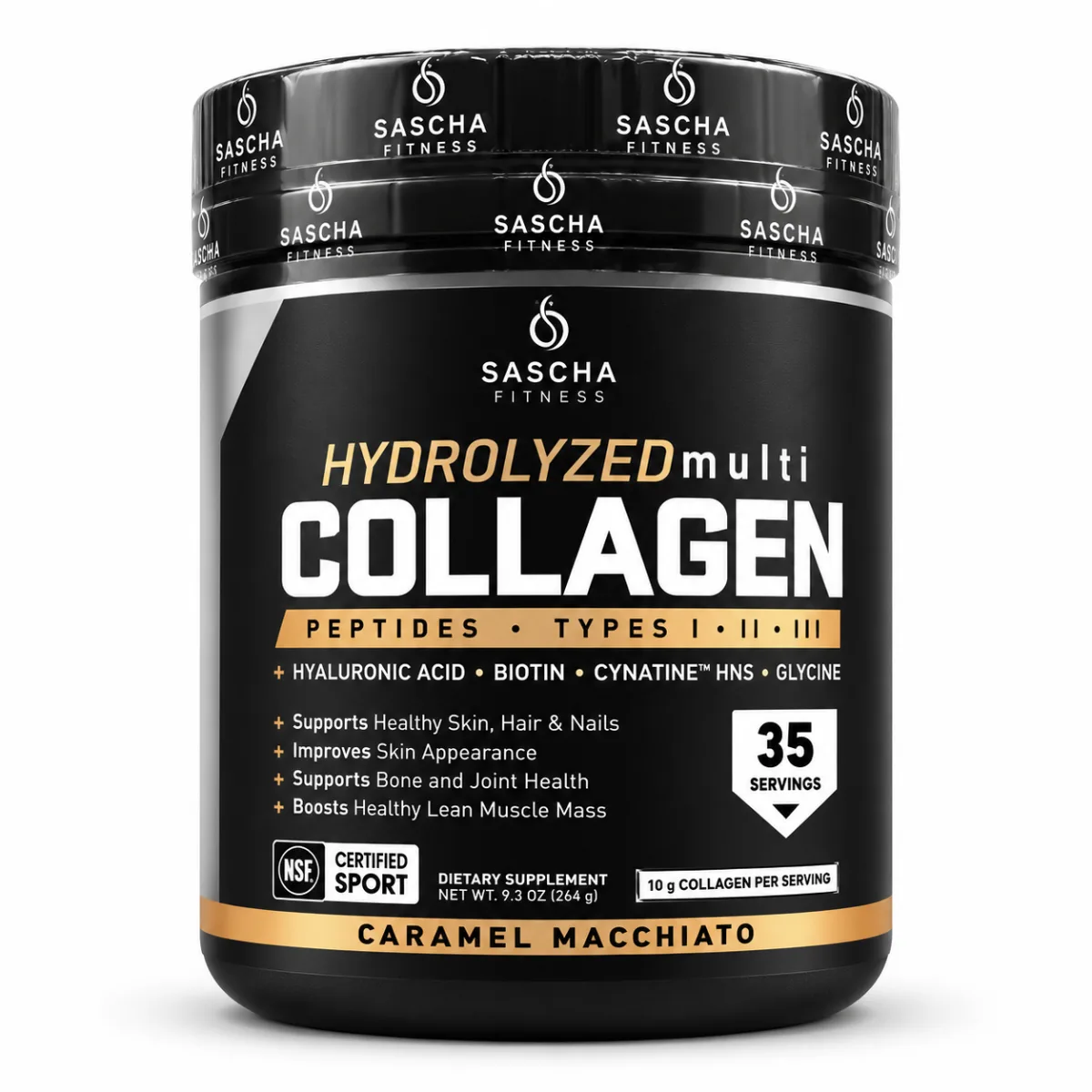 Sascha Fitness Hydrolyzed Multi Collagen Peptides Sascha Fitness Caramel Macchiato — Tu Punto Fitness Valencia, Venezuela