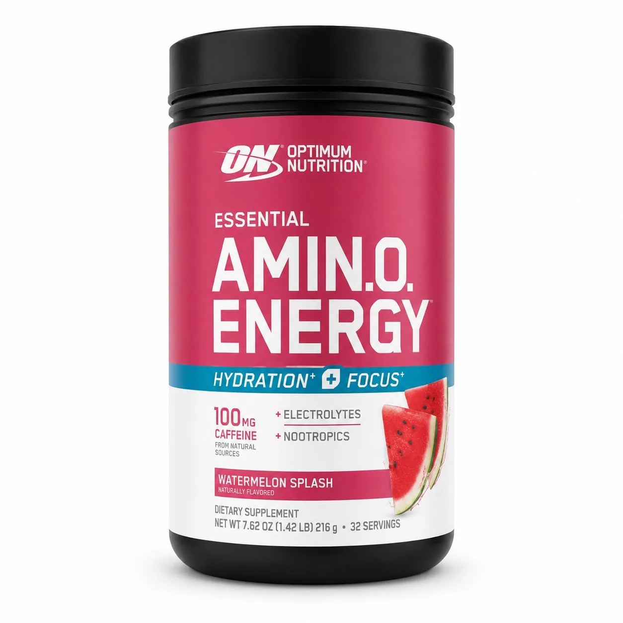 Essential Amin.O. Energy + Electrolytes Optimum Nutrition Watermelon Splash — Tu Punto Fitness Valencia, Venezuela
