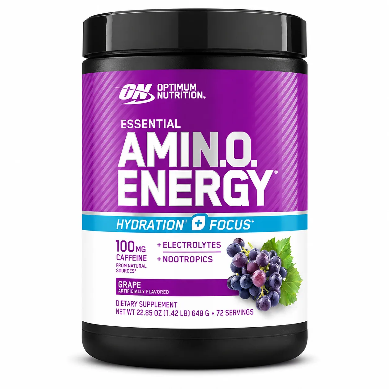 Essential Amino Energy Hydration + Focus Optimum Nutrition Grape — Tu Punto Fitness Valencia, Venezuela