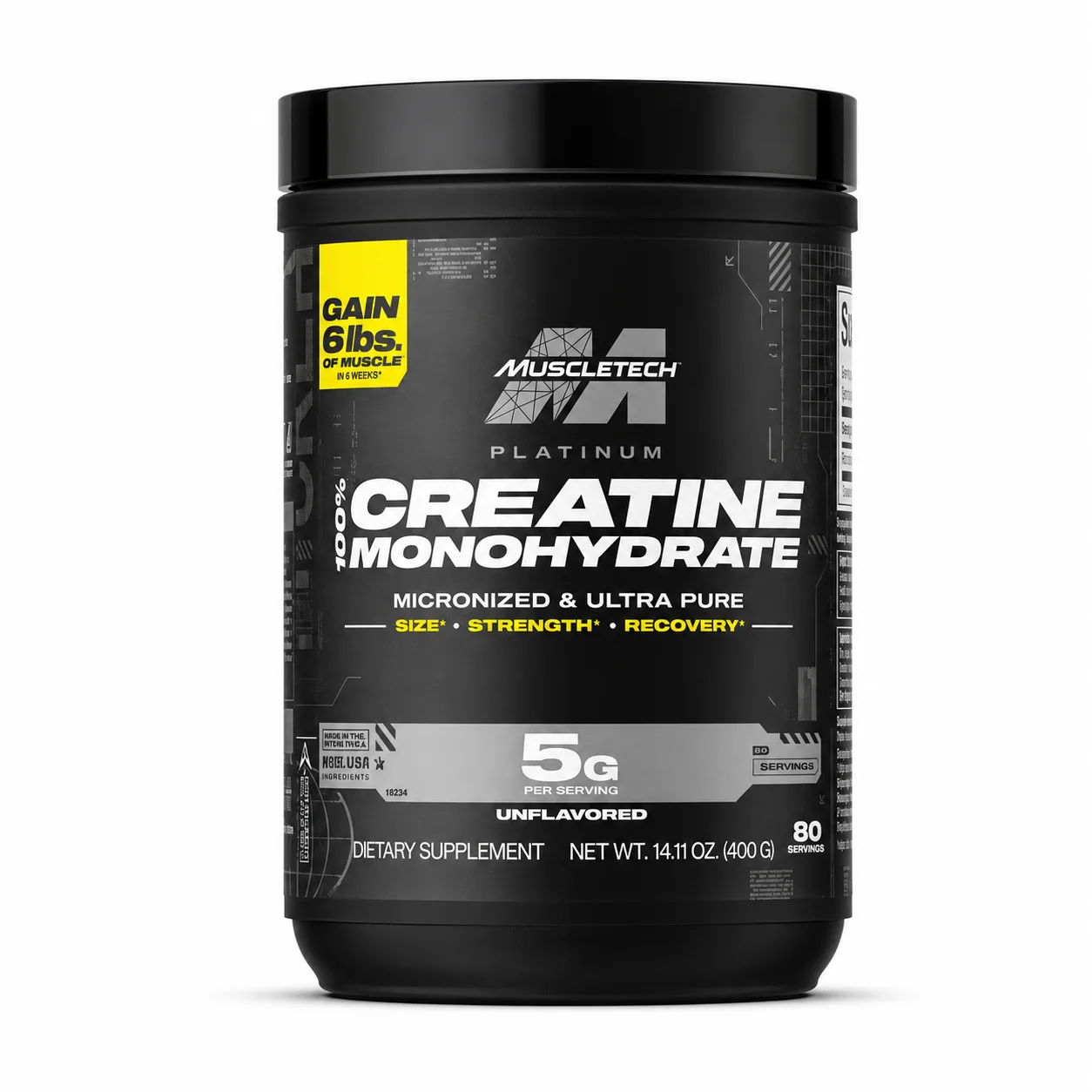 Platinum Creatine Monohydrate MuscleTech Sin sabor / Unflavored — Tu Punto Fitness Valencia, Venezuela