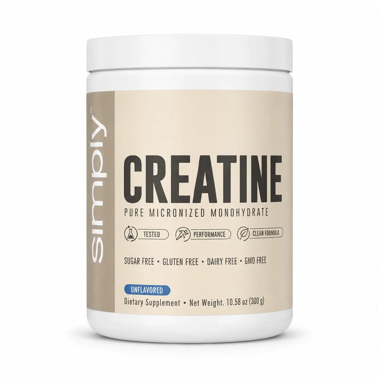 100% Creatine Monohydrate Simply Unflavored — Tu Punto Fitness Valencia, Venezuela