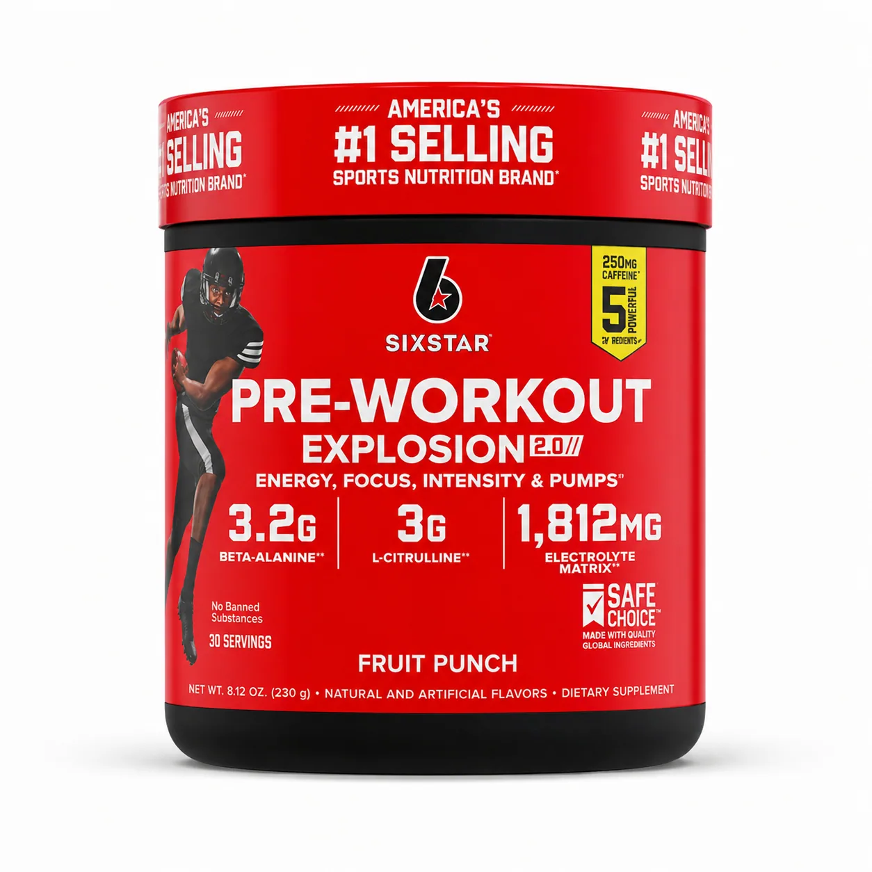 Pre-Workout Explosion 2.0 Six Star Fruit Punch — Tu Punto Fitness Valencia, Venezuela