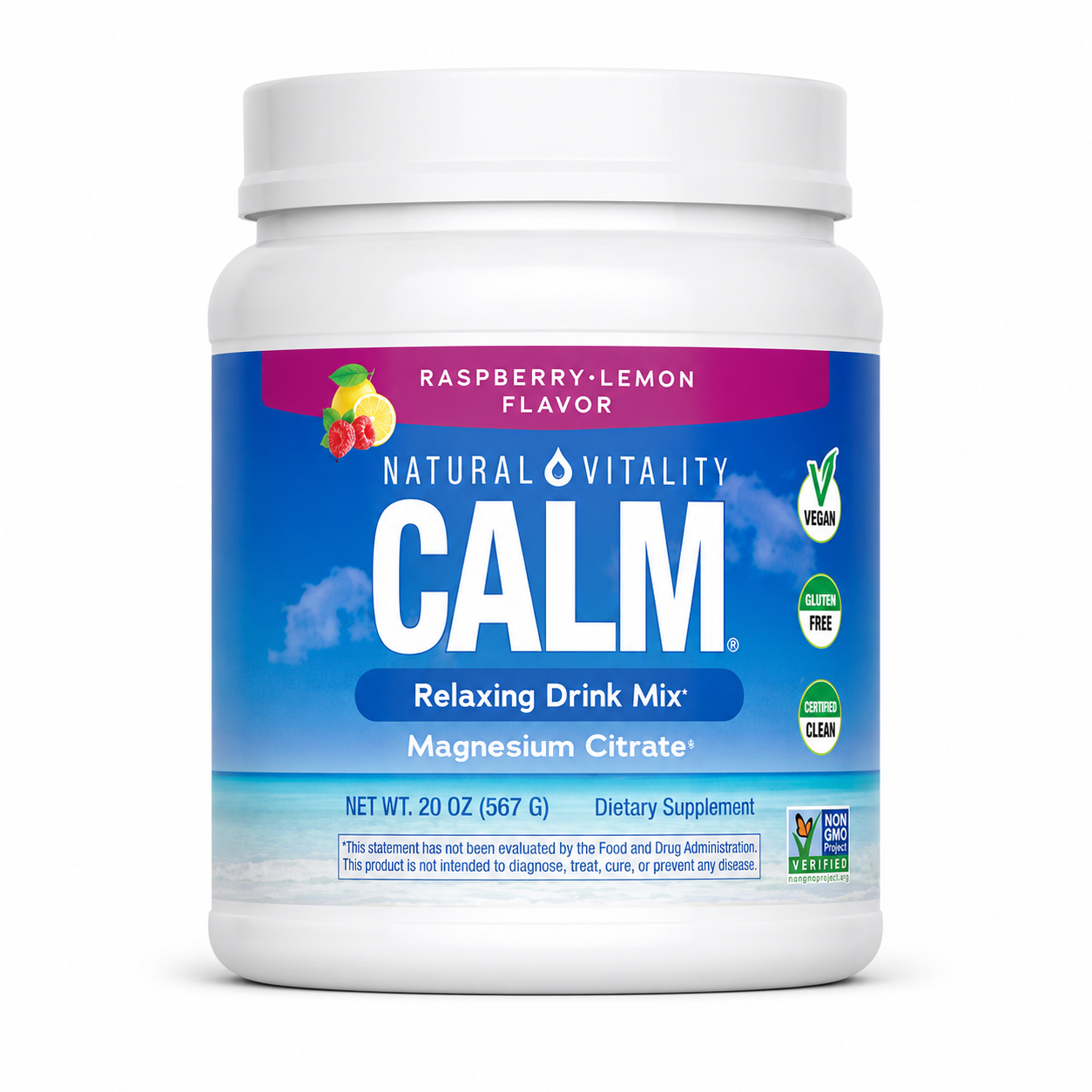 Calm Magnesium Citrate (Raspberry-Lemon)