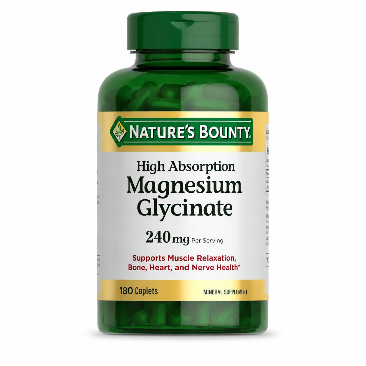 Magnesium Glycinate 240 mg Nature's Bounty — Tu Punto Fitness Valencia, Venezuela