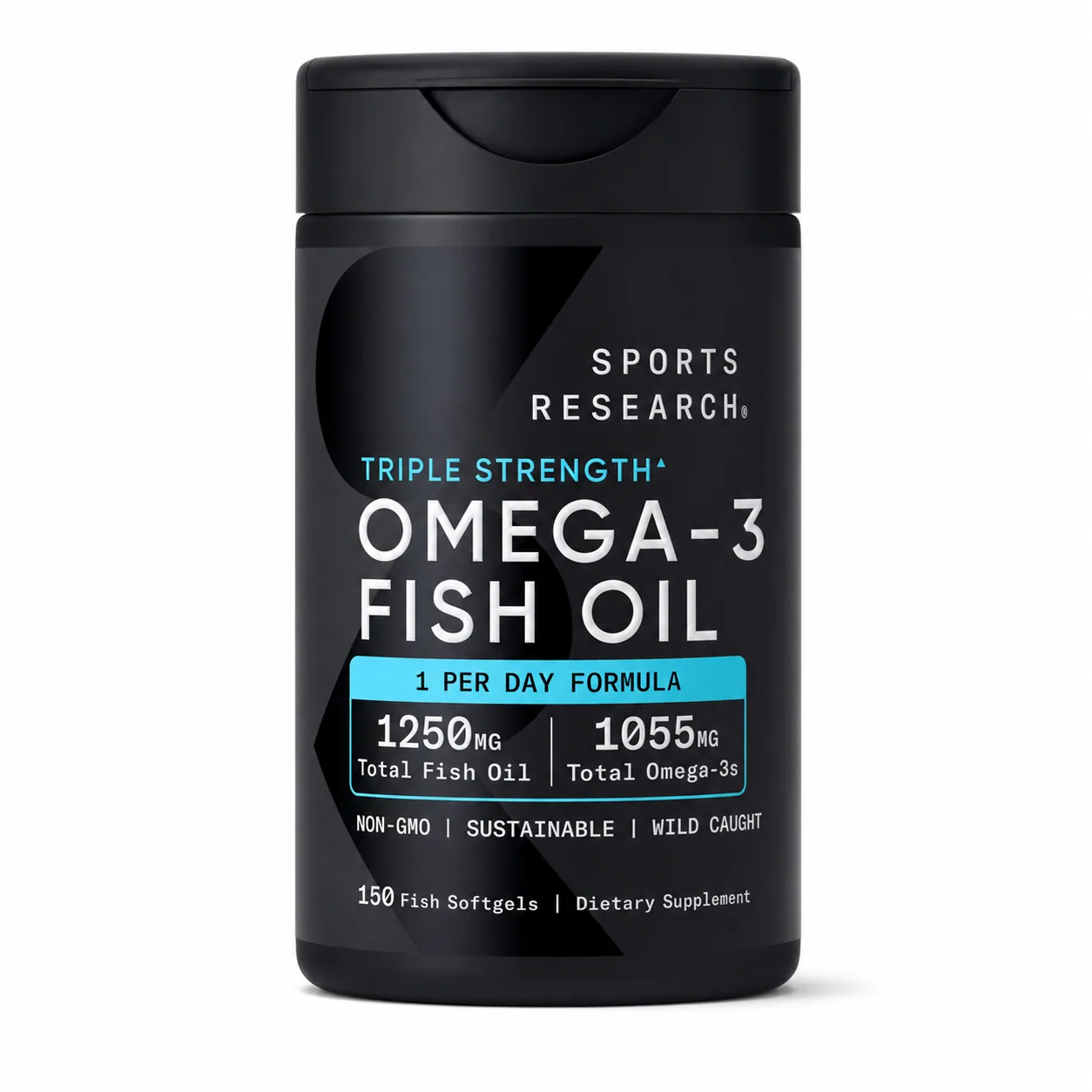 Triple Strength Omega-3 Fish Oil 1250 mg Sports Research — Tu Punto Fitness Valencia, Venezuela